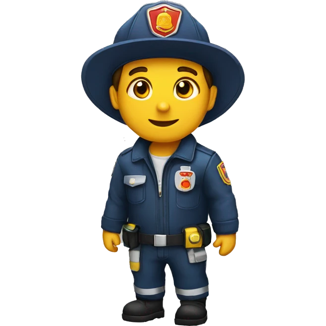 oso con gorra de bombero  emoji
