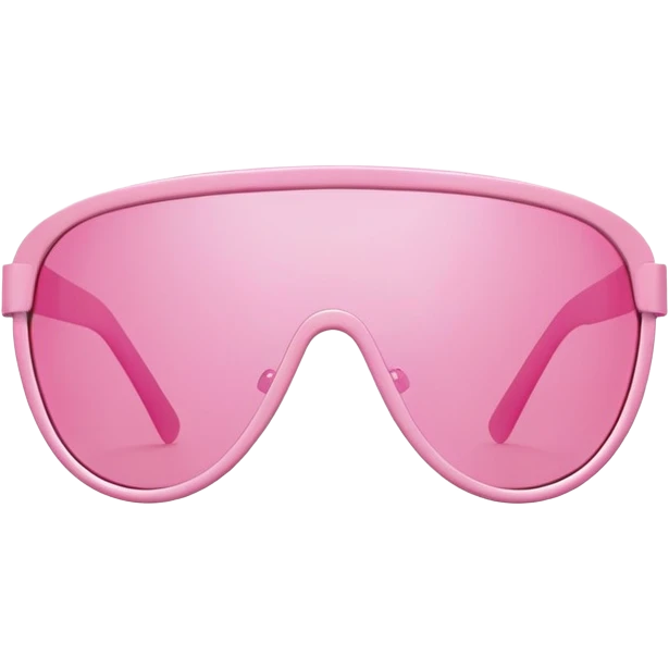super minimalist pink shield visor sunglasses, Y2K style, bare essentials design emoji