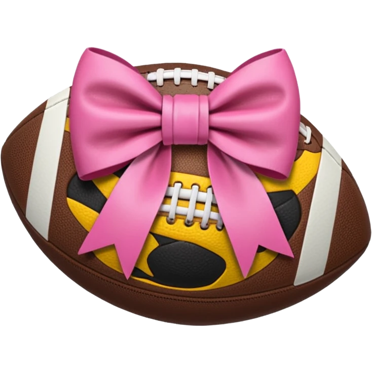 Football with a pink bow  emoji