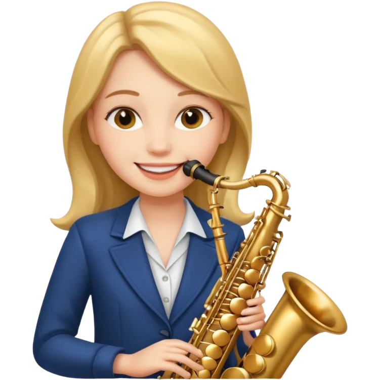 girl playing saxophone emoji