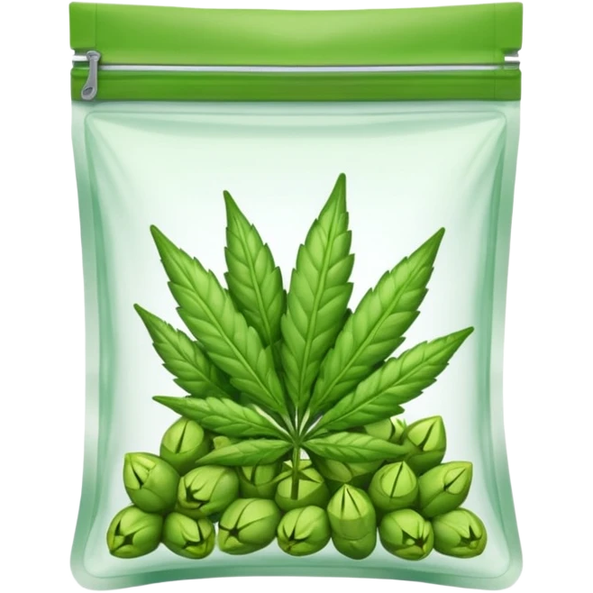 weed buds pack zip transparent emoji