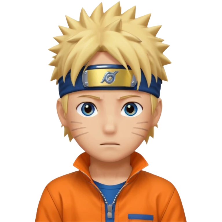 Naruto Anime style boy head emoji
