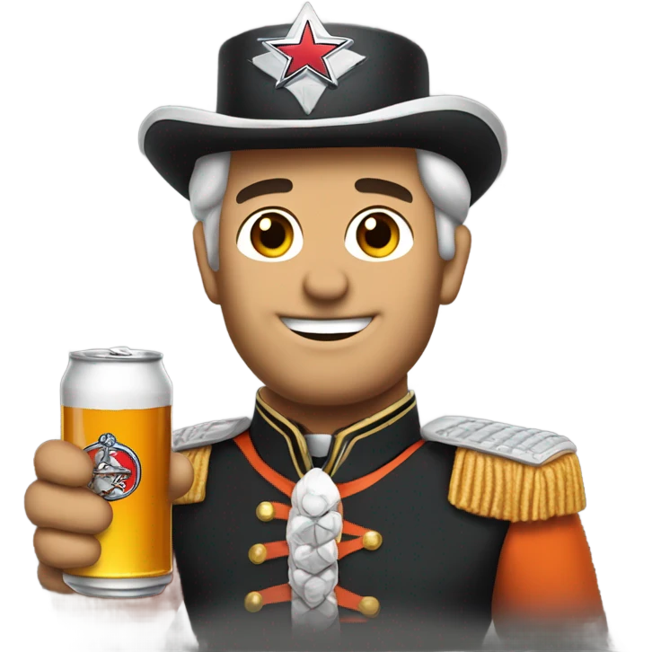 General Lee drinking beer emoji