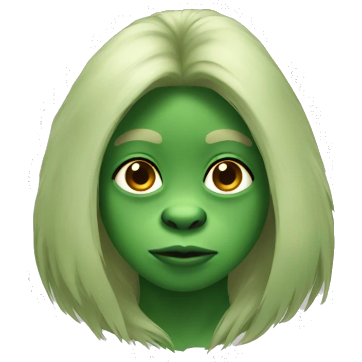 Green gorilla girl emoji