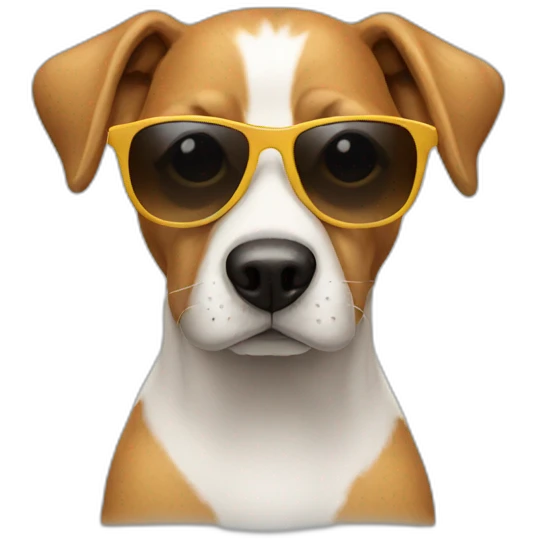 Dog wearing sunglasses  emoji