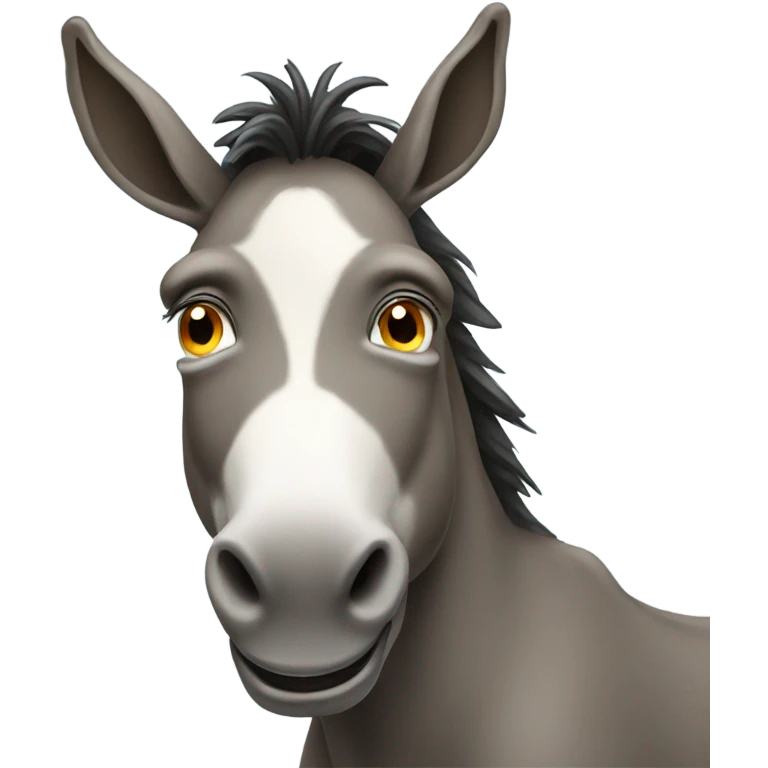 Smart donkey  emoji