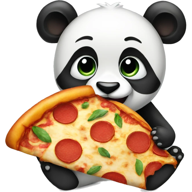 Panda with Pizza  emoji