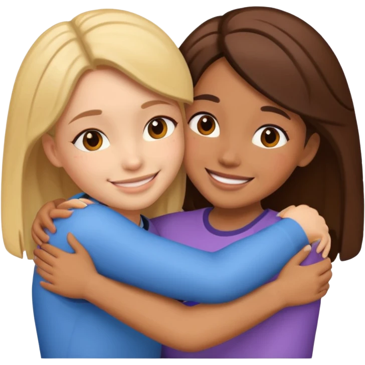 Girls hugging  emoji