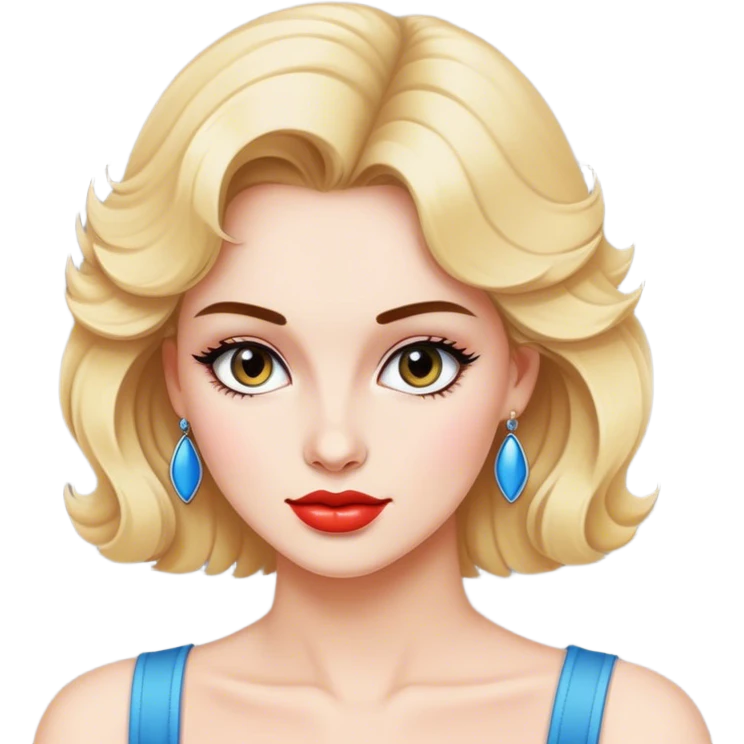 Beautiful woman in 1980’s woman fashion look emoji