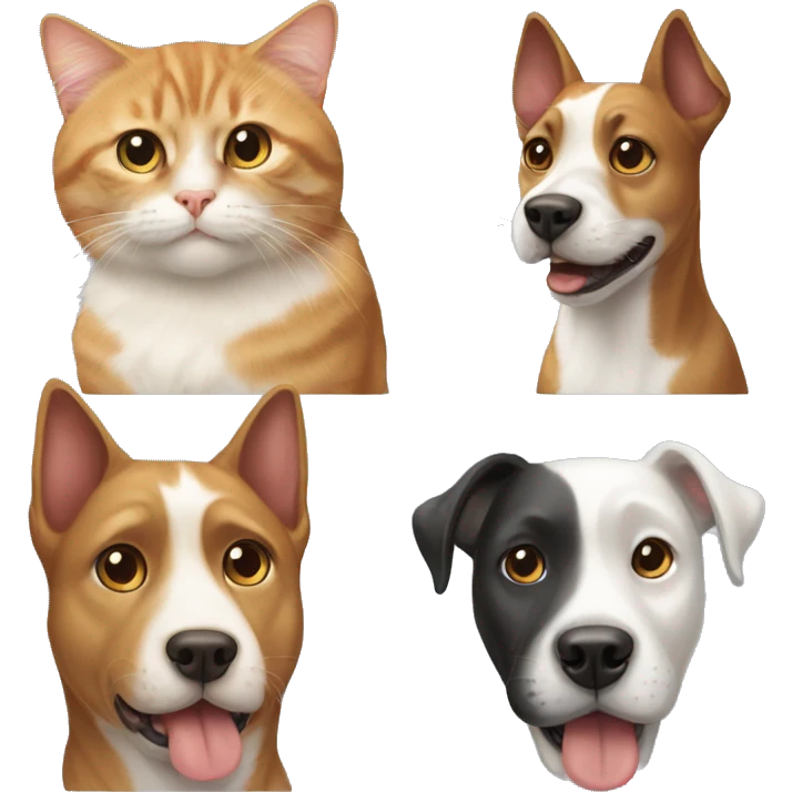 Cat and dog  emoji