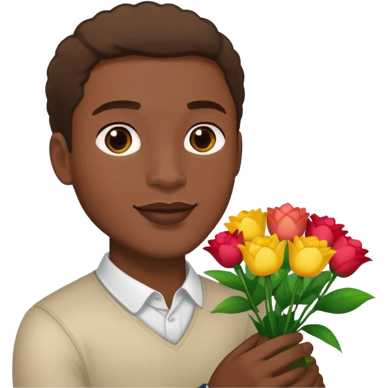 Парень с цветами дарит цветы гитлеру emoji