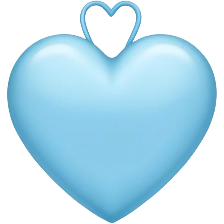 Light blue heart ￼ emoji