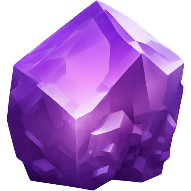 a Minecraft / animated looking amethyst shard emoji