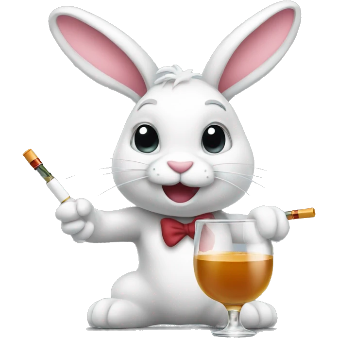 Bunny taking a shot  emoji
