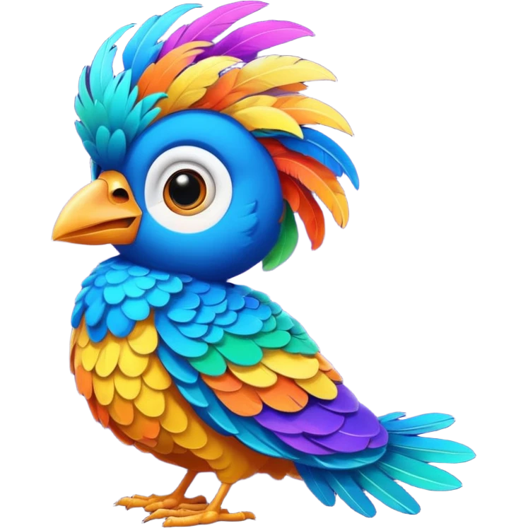 bird with curly hair emoji