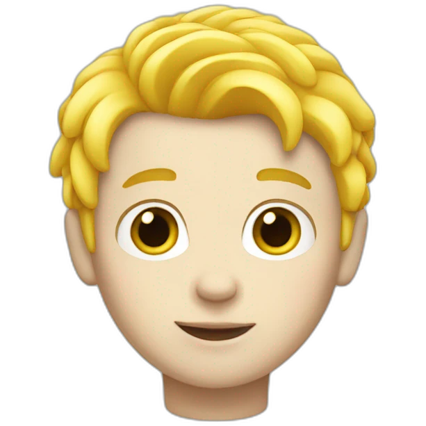 Boy yellow hair and white skin  emoji