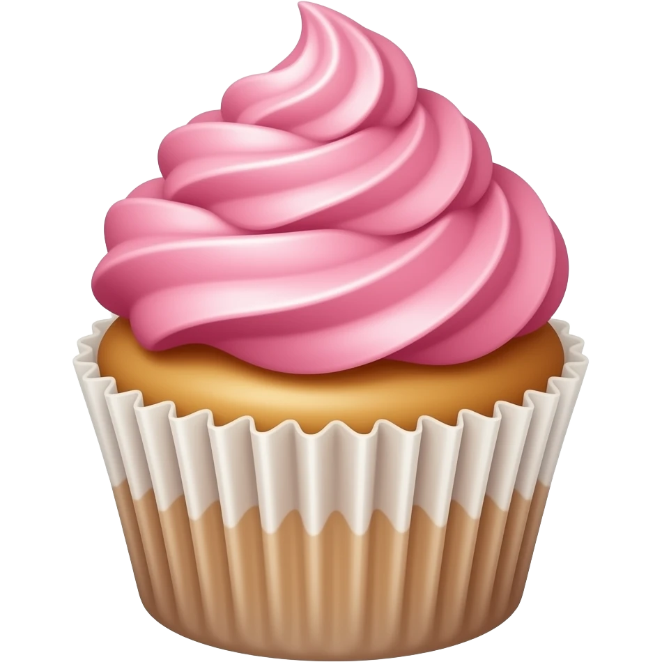 Cupcake with pink icing emoji