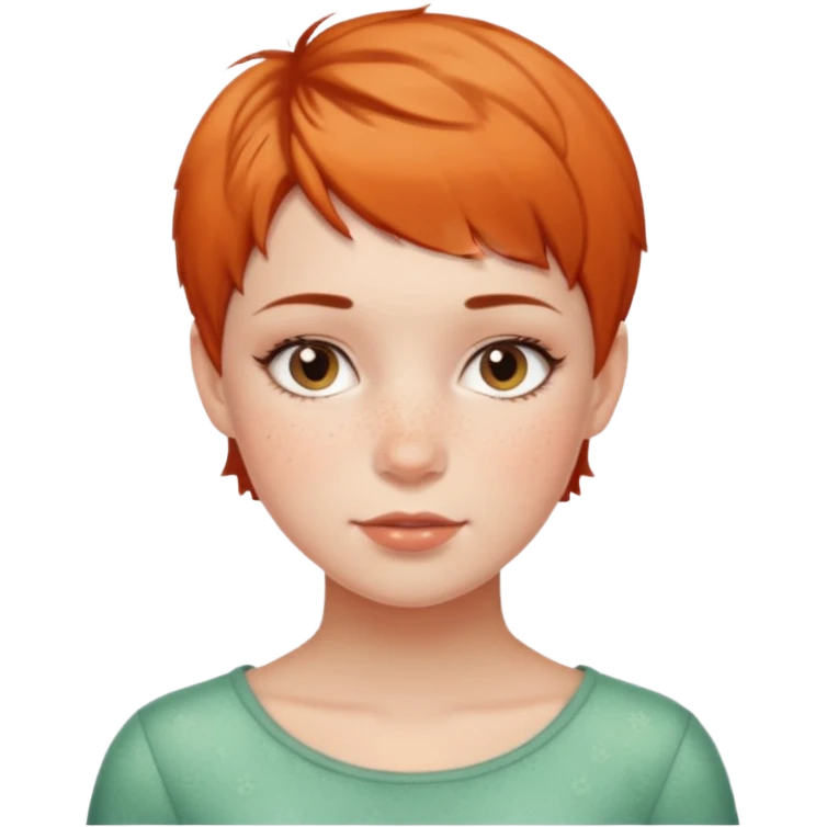 Girl with pixie cut emoji