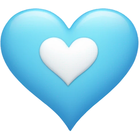 Sky blue heart emoji