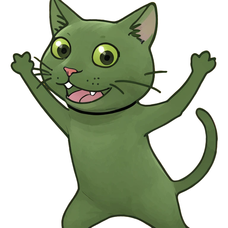 Dancing cat in a cat emoji