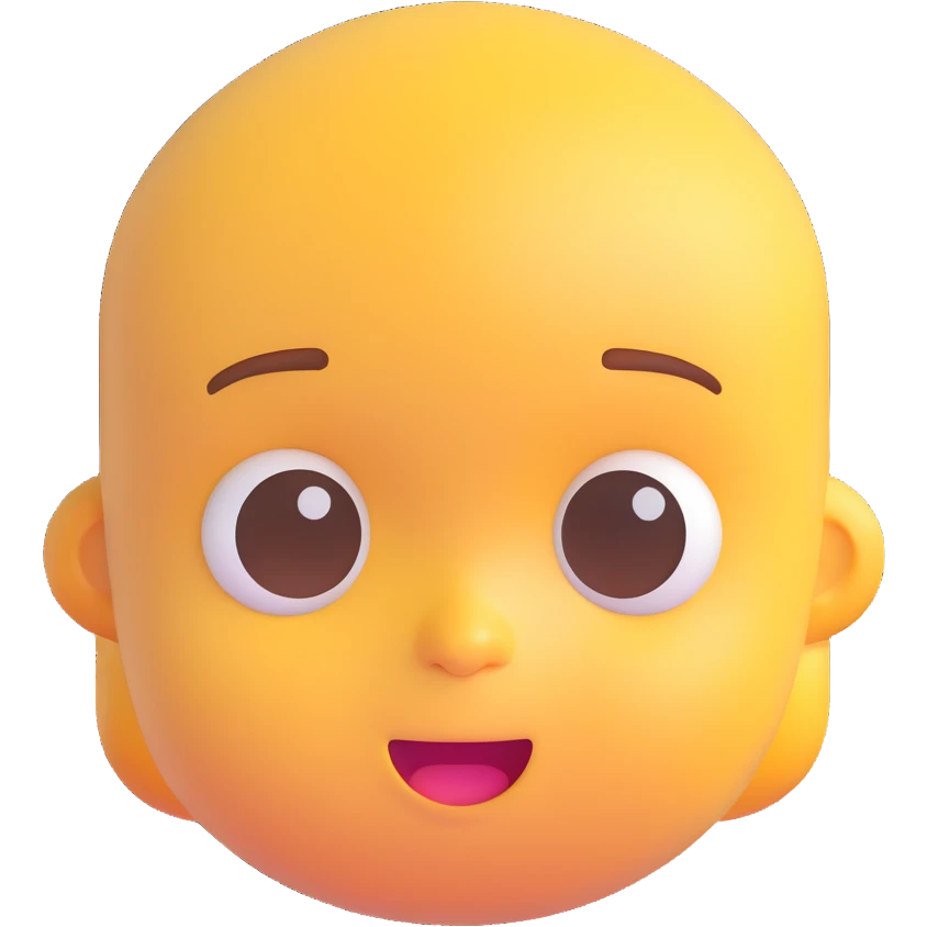baby face, 3d emoji style emoji