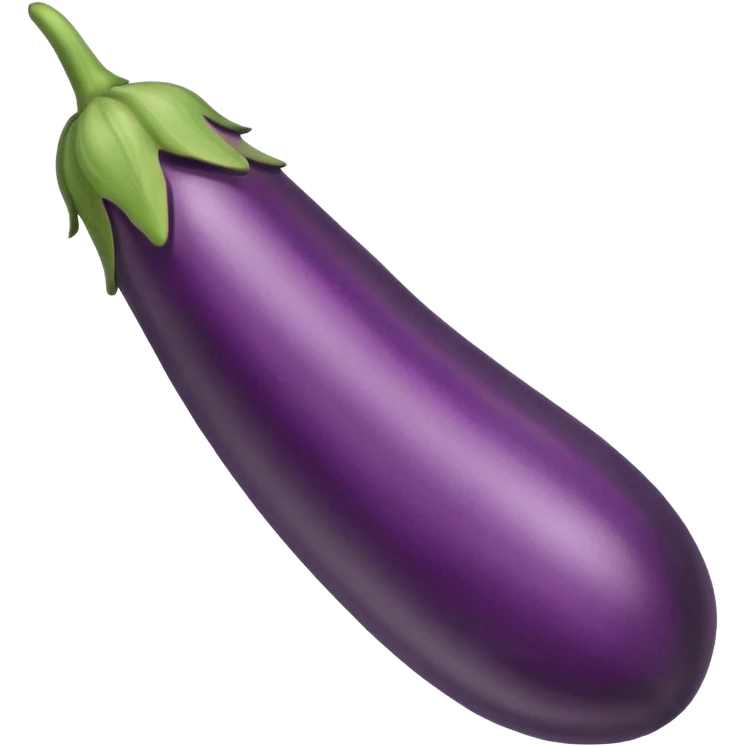 very long straight and single eggplant emoji