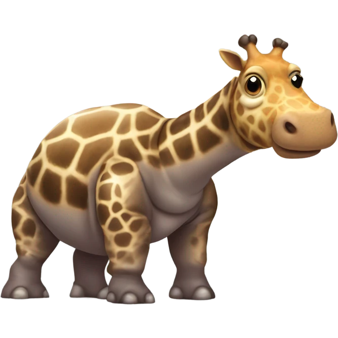hippo giraffe turtle mixed emoji