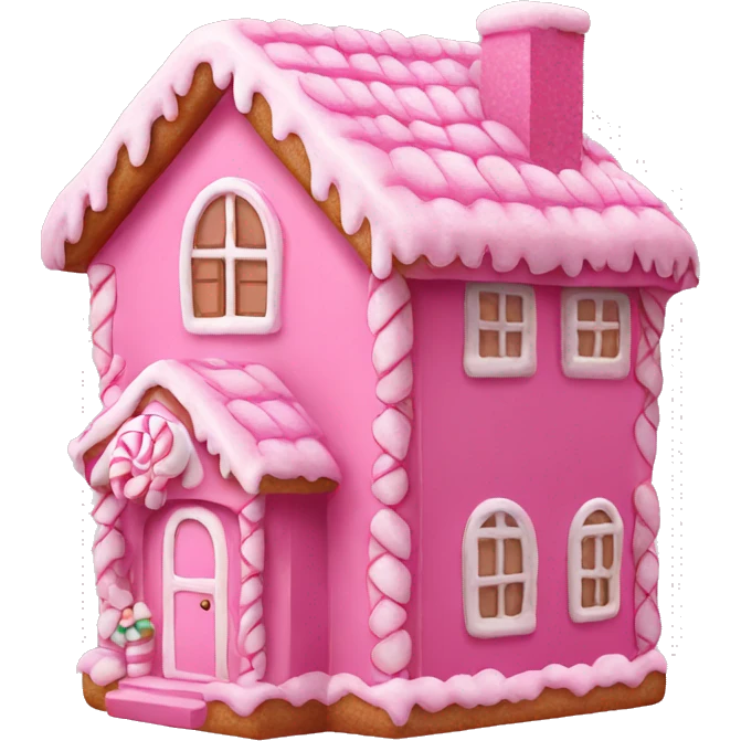 pink gingerbread house emoji