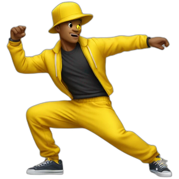 A breakdancing emoji but with that yellow face, not a person  emoji