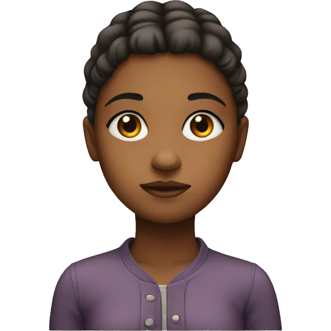 Girl with unbothered face emoji