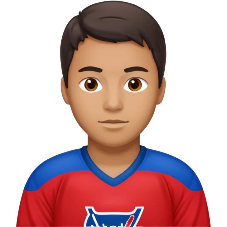 Hockey player in red and blue emoji