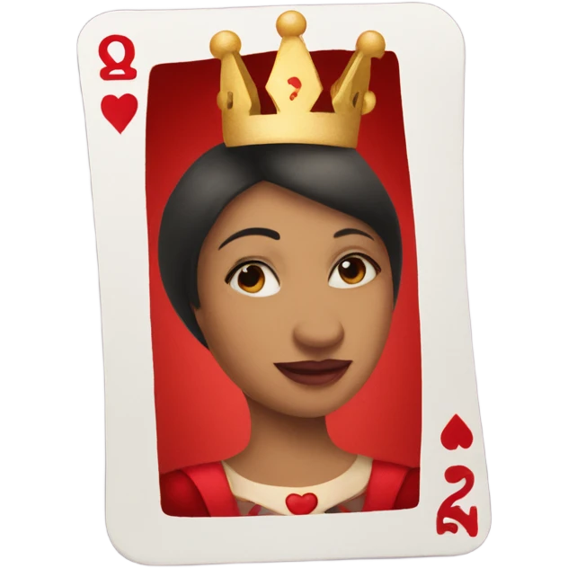 Queen of hearts card  emoji