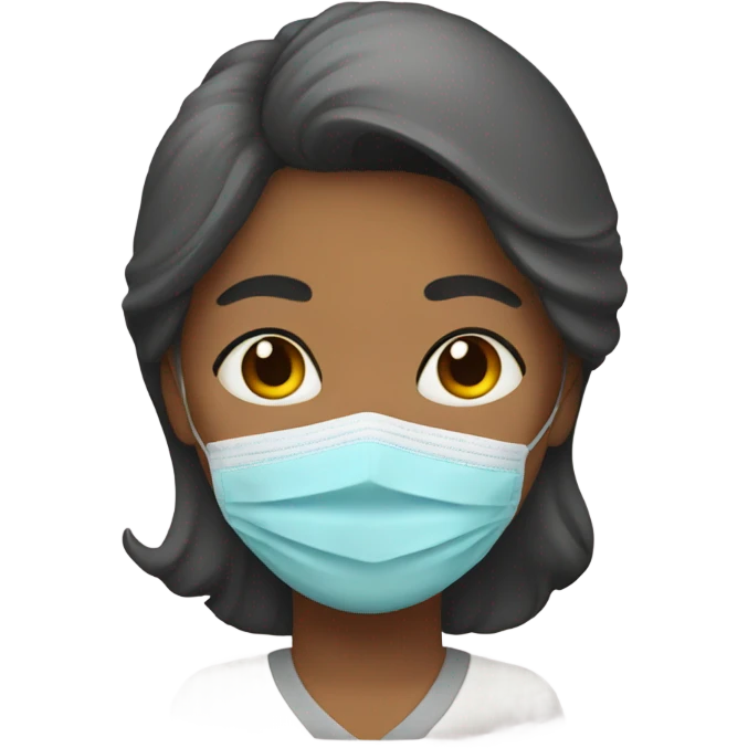 Mother with mask emoji