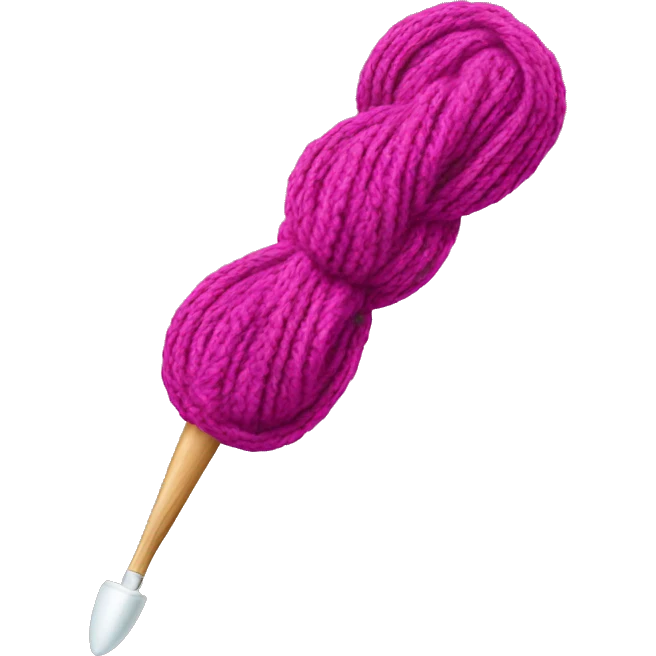 Crochet hook and yarn emoji