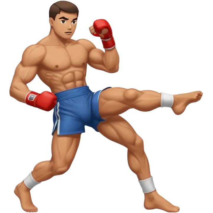 fighter kicking emoji