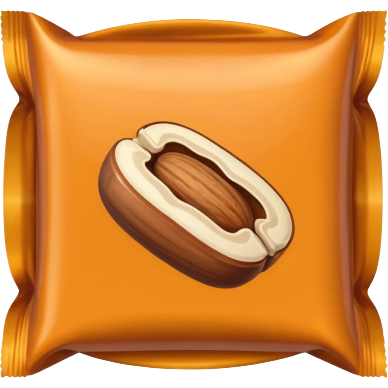 one nut candy in a colored wrapper emoji