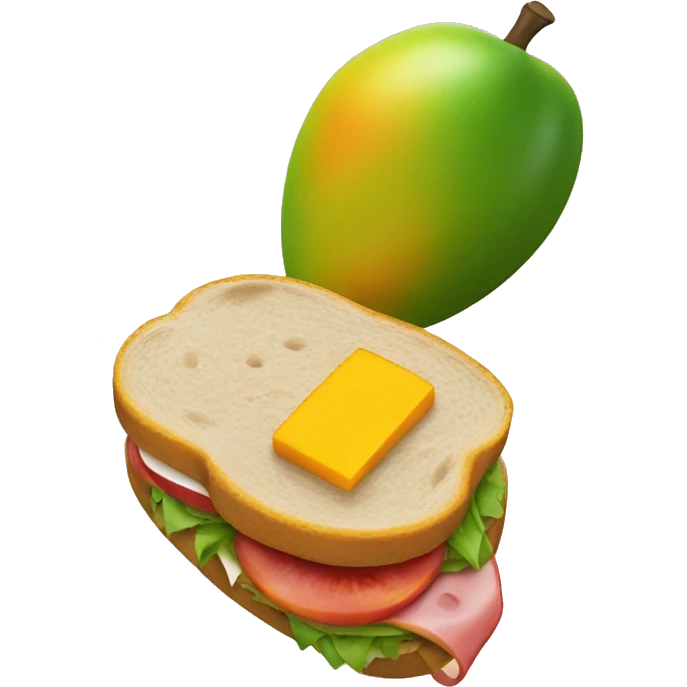 mango eating a sandwicho emoji