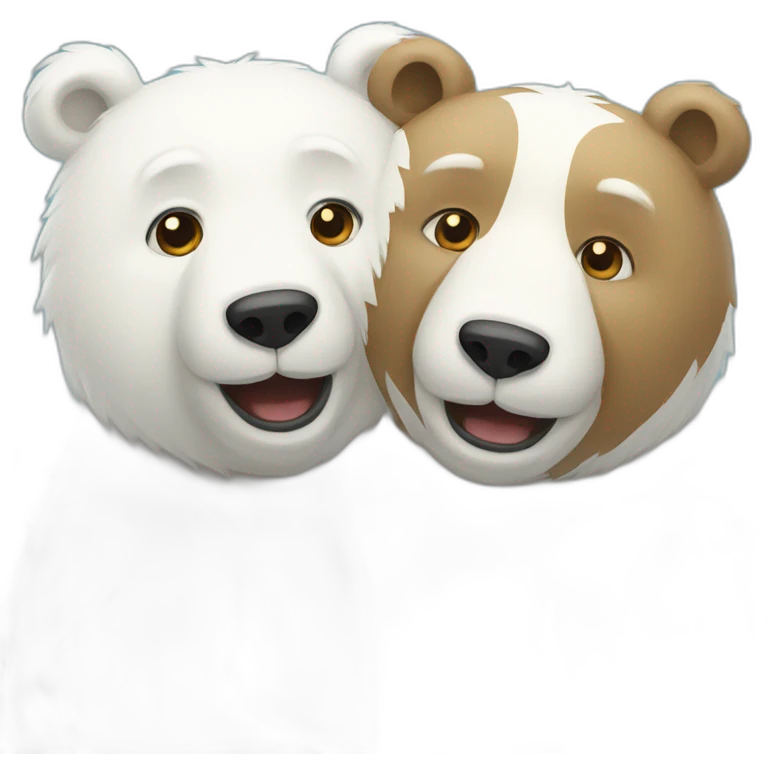 Two White bears emoji