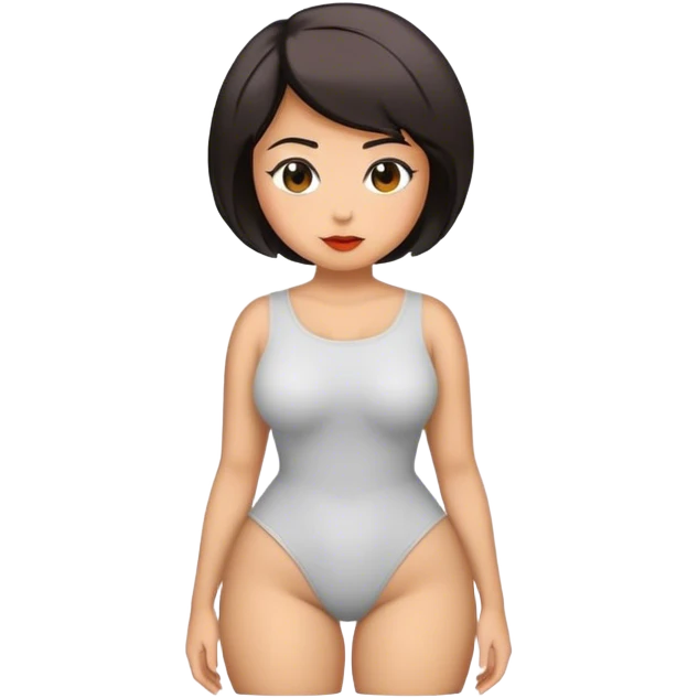 Latina with big butt and short hair emoji