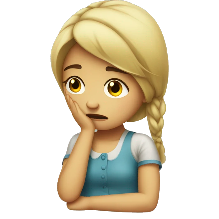 sad crying girl emoji