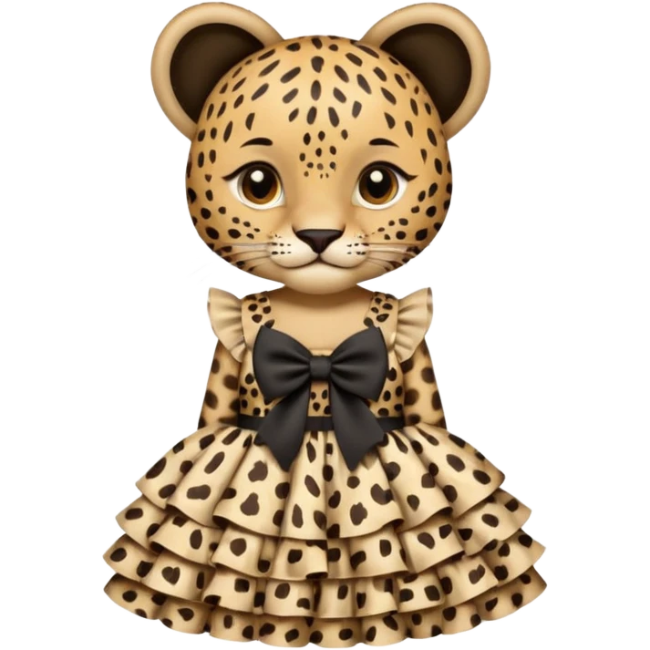 Leopard lolita dress, only dress emoji