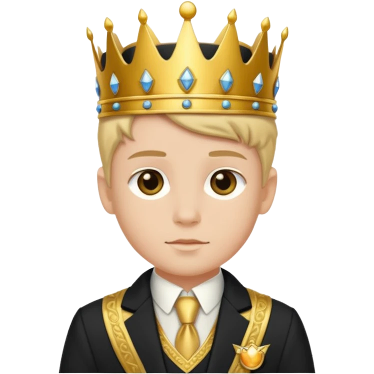 boy king with suit emoji