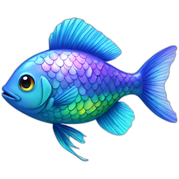 Rainbow Fish Full Body emoji