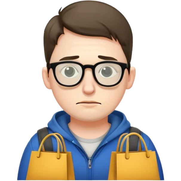 programmer with bags under his eyes emoji