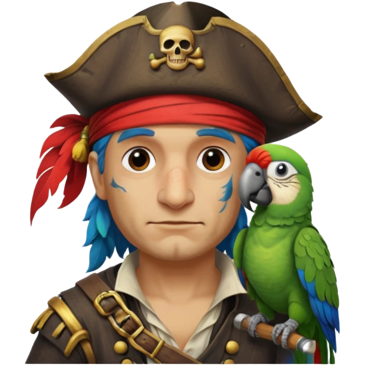 pirate and parrot emoji