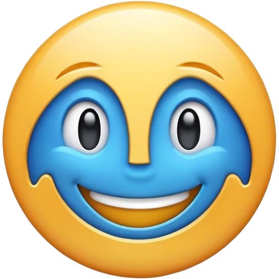 buffering symbol with a smiling face in the center emoji