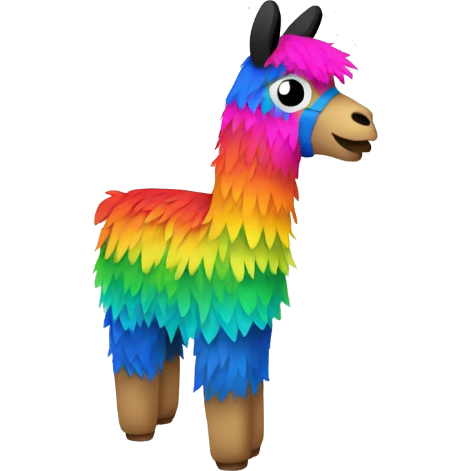 Colorful llama piñata emoji