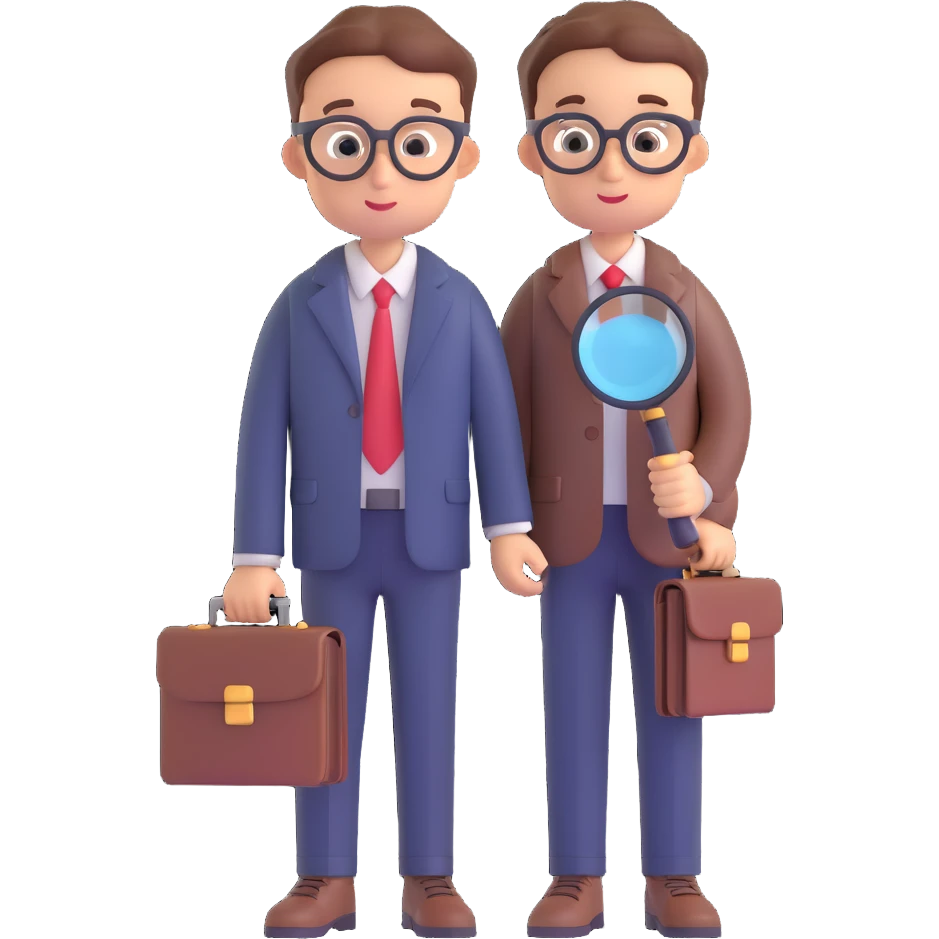 schoolboy with a briefcase and a magnifying glass emoji