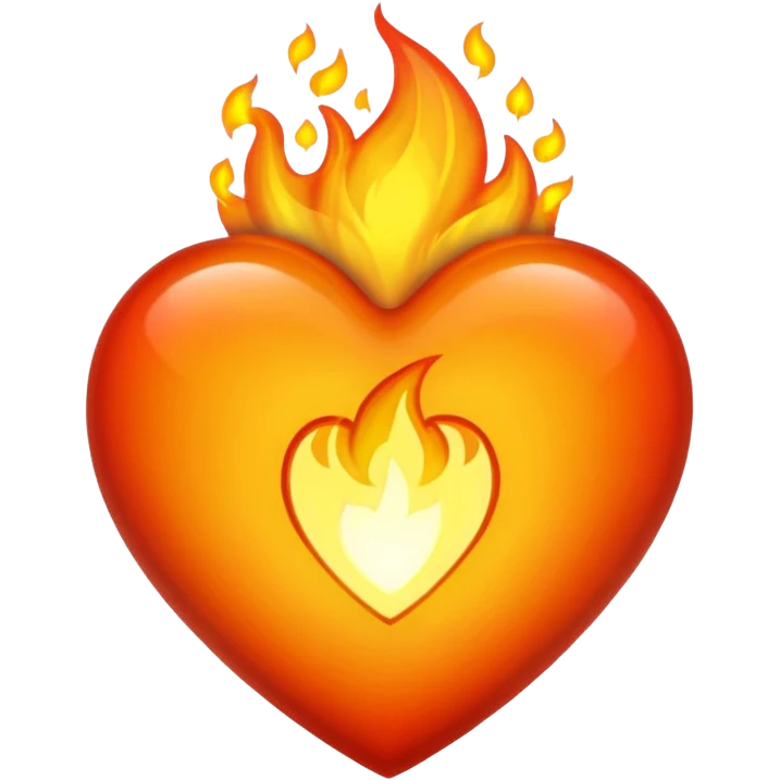 Heart flaming  emoji