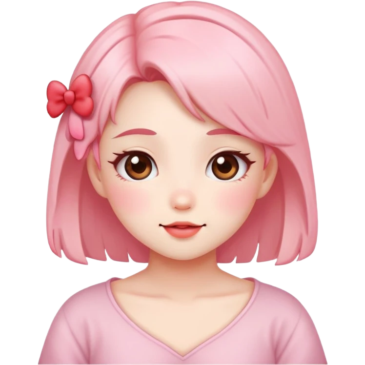 kawaii girl in love emoji